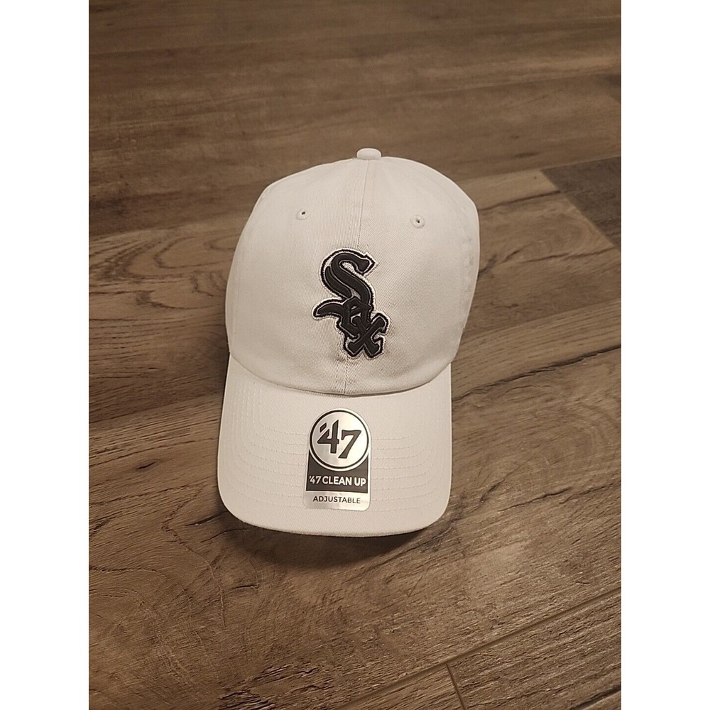 '47 Chicago White Sox‎ Clean Up Black/White Logo Adjustable Strap Hat Cap